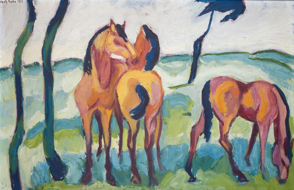 Helmuth Macke, Drei Pferde, 1913