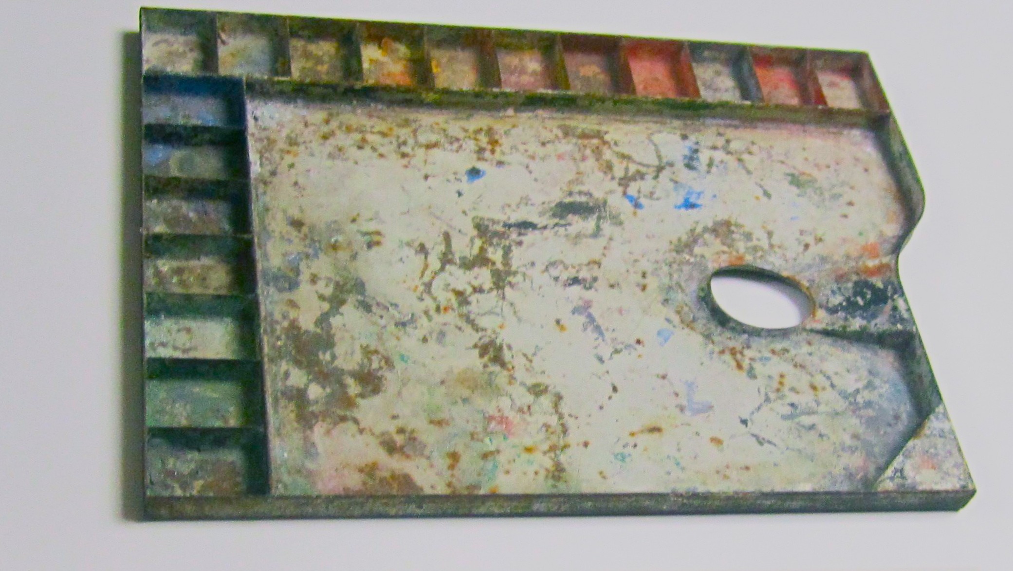 Franz Marc's palette, from the archives of the Franz Marc Museum, Kochel.